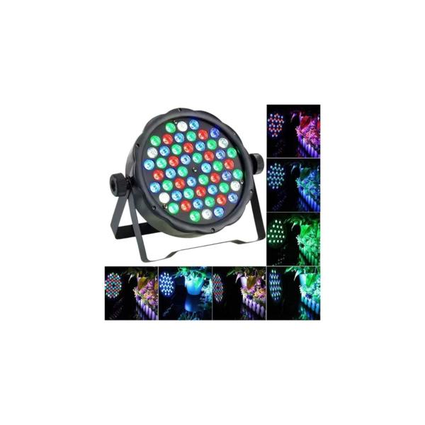 Imagem de kit 5 Canhão Refletor 54 Leds 3w Rgbw Bivolt Dmx Digital Strobo Festa ST-54