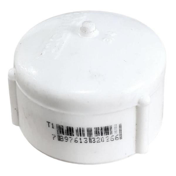 Imagem de Kit 5 Cap Tampão Soldável Roscável PVC Branco Para Tampar Tubos Água Fria 3/4” Polegada 25mm Tigre