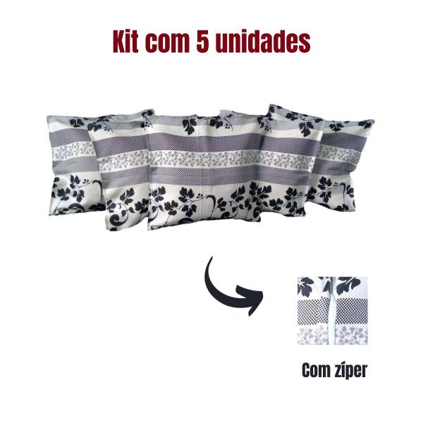 Imagem de Kit 5 Capas Para Almofada 45 X 45 Com Zíper Decorativa