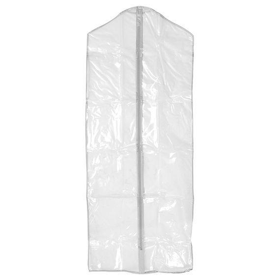 Imagem de Kit 5 Capas Vestido com Zíper 1,80 Para Ternos e Roupas Frente Pvc Cristal transparente e TNT