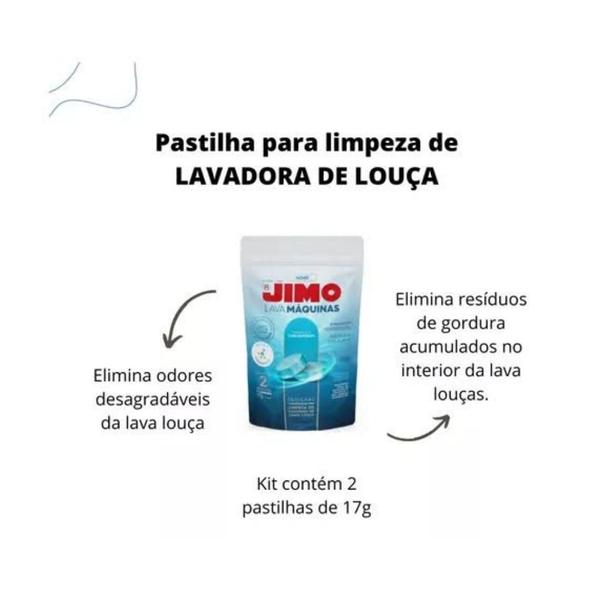 Imagem de kit 5 Cartelas Pastilhas Concentrada Jimo Lava Maquinas de Lavar Louças 