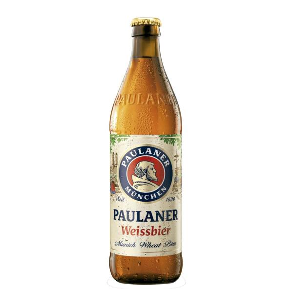 Imagem de Kit 5 Cerveja Paulaner Weissbier Garrafa 500ml+Copo Original