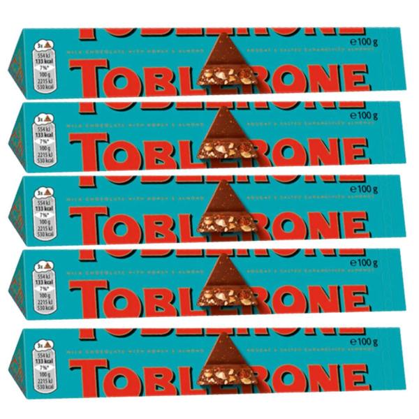 Imagem de Kit 5 Chocolate Toblerone Suiço Crunchy Almonds 100G