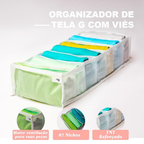 Imagem de Kit 5 Colmeias Organizadoras Para Camiseta com Divisor de Tule