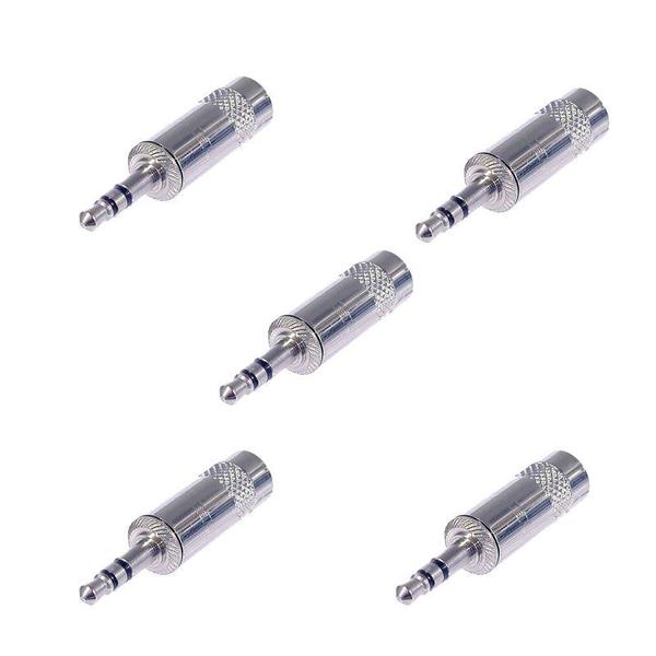 Kit 5 conector plug p2 stereo rean by neutrik 4mm nys231 Imagem de Kit 5 conector plug p2 stereo rean by neutrik 4mm nys231