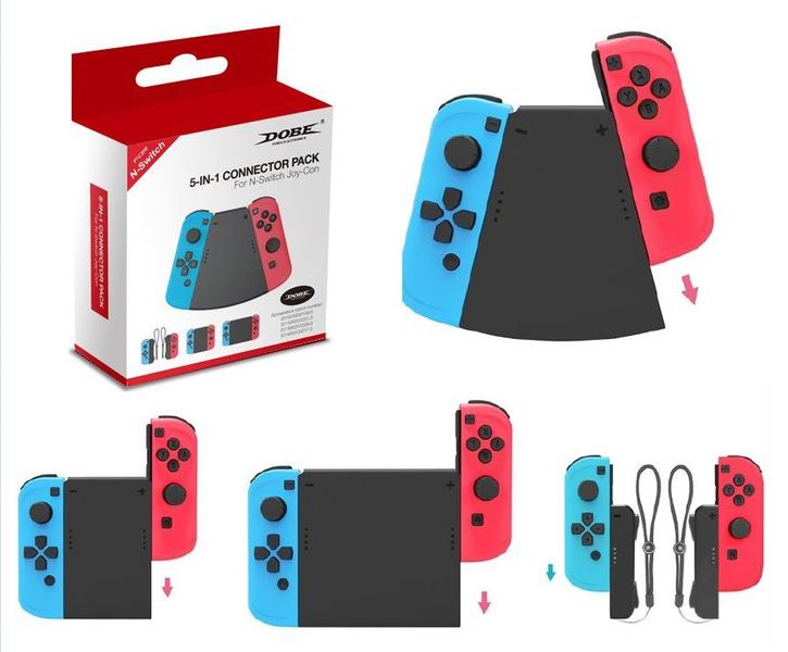 Imagem de Kit 5 Conectores Grip Para Controle Joy-Con Nintendo Switch Preto