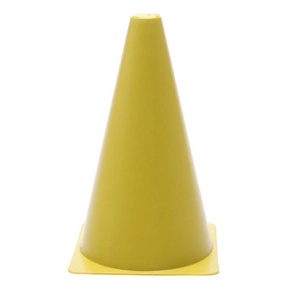 Imagem de Kit 5 Cones Amarelo Circuito Liso Treino Agilidade Funcional