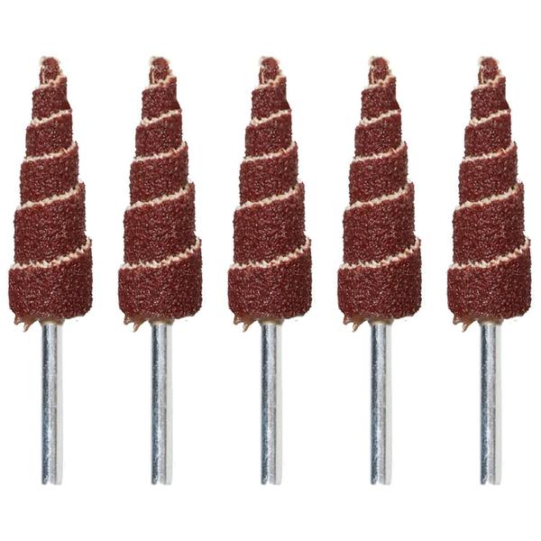 Imagem de Kit 5 Cones De Lixa Grão 120 Haste 3Mm Para Micro Retíficas