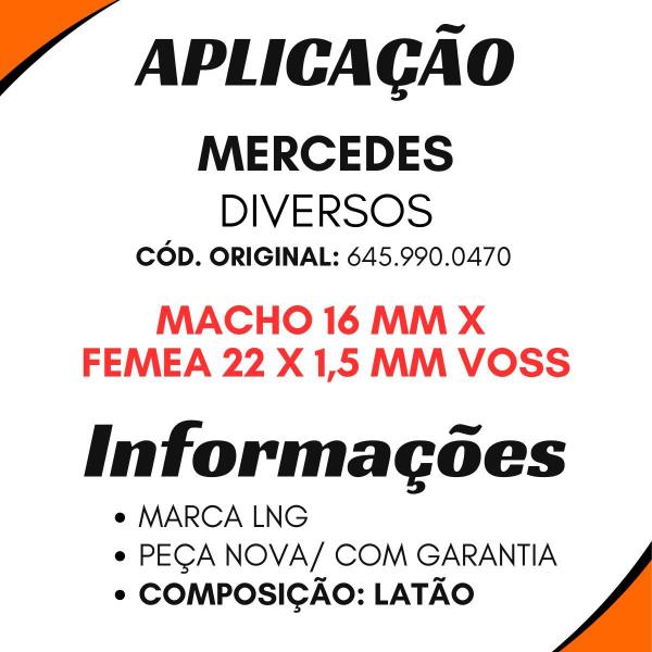 Imagem de Kit 5 Conexão Redutora Válvula Mbb Macho 16 Mm X Femea 22x1,5mm Voss