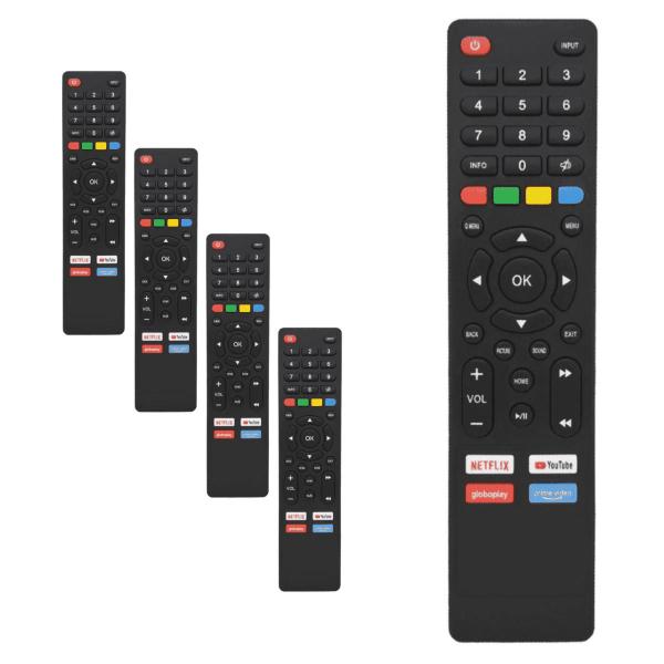 Imagem de Kit 5 Controle Compatível Multilaser Smart Tv Tl012 11 30 20