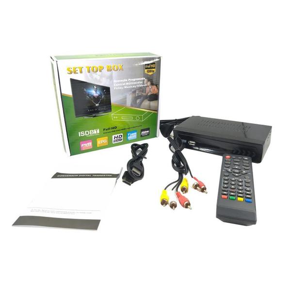 Imagem de Kit 5 Conversor Tv Analógico Digital Gravador Bivolt Isdbt