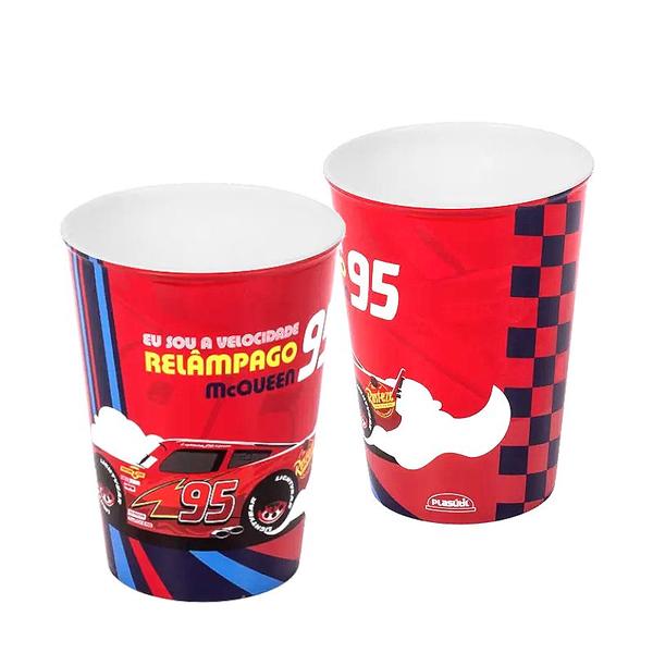 Imagem de Kit 5 Copos Base para Ovo de Páscoa 320ml Carros Relâmpago Mcqueen