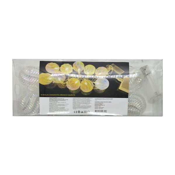 Kit 5 Cordão 10 Bolinha Led Festa Decorativas Espiral D004 - Lotus Imagem de Kit 5 Cordão 10 Bolinha Led Festa Decorativas Espiral D004