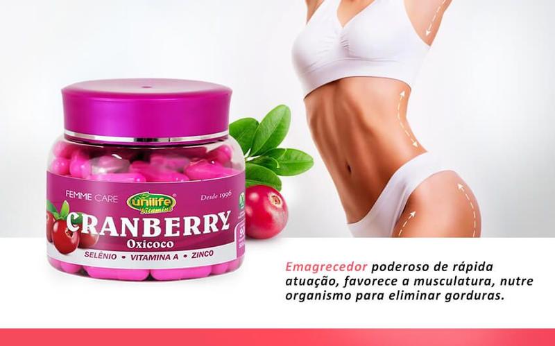 Imagem de KIT 5 CRANBERRY FEMME CARE + Vitaminas 90 Cáps UNILIFE