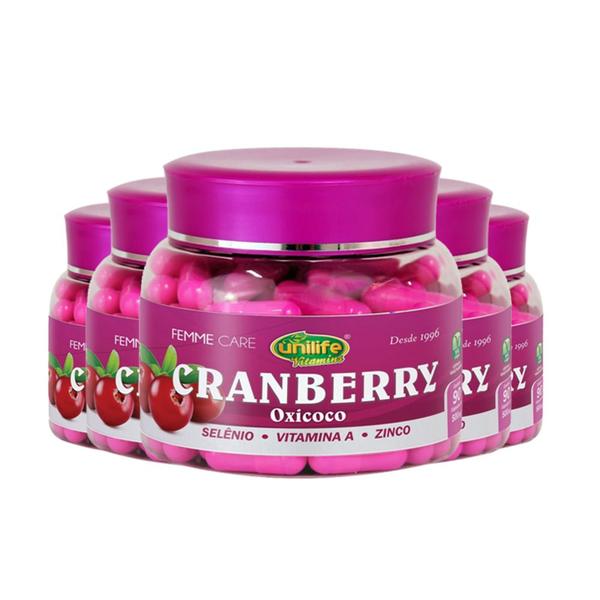 Imagem de Kit 5 Cranberry Oxycoco Femme Care Unilife 90 cápsulas