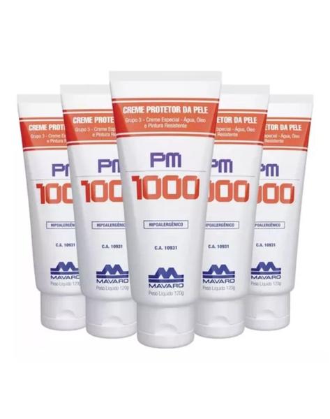 Imagem de Kit 5 Creme Protetor Mavaro Pm 1000 Grupo 3 120G CA 10931