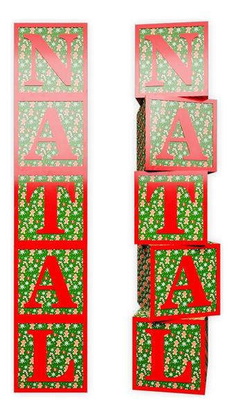 Kit 5 Cubos Baby Box Natal Festa & Decoração Mdf Adesivado - Decoraset Imagem de Kit 5 Cubos Baby Box Natal Festa & Decoração Mdf Adesivado