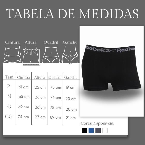 Imagem de Kit 5 Cueca Boxer Reebok Masculina Premium Classic Microfibra