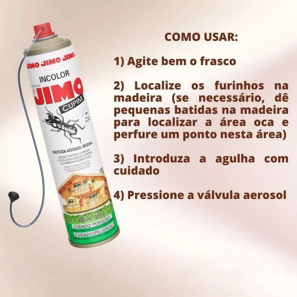 Imagem de Kit 5 cupinicida Jimo 400ml Aerossol Incolor