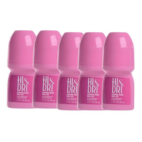 Imagem de Kit 5 Desodorante Roll On Hi e Dri Rosa 50ml Original