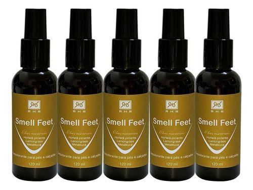 Imagem de Kit 5 Desodorantes com Óleos Essenciais para Pés e Calçados Smell Feet 120ml