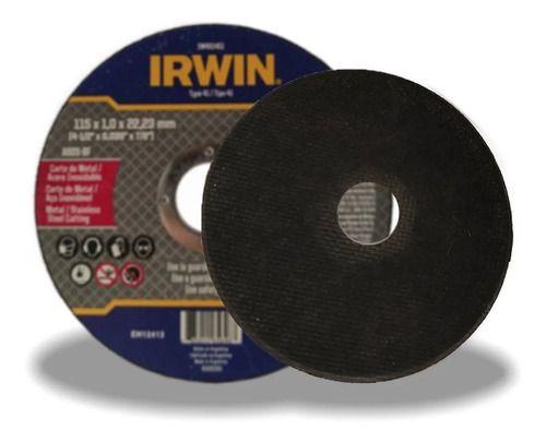 Imagem de Kit 5 Disco Abrasivo Corte Fino 115mm 4.1/2x1mm Irwin 401451