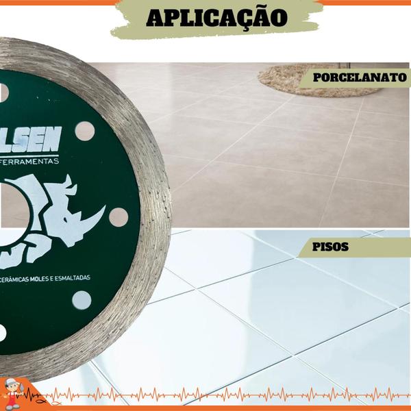 Imagem de Kit 5 Disco diamantado para corte em porcelanatos pisos e ceramicas com precisão e rendimento Felsen