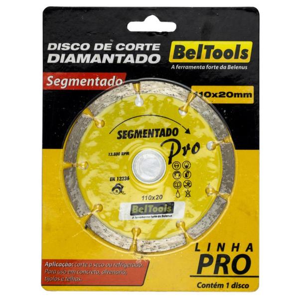 Imagem de Kit 5 Disco Diamantado Segmentado 110 x 20mm Beltools