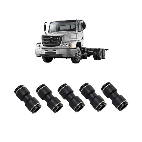 Imagem de Kit 5 Engates Rápido Mercedes Diversas União Plastica 16 Mm