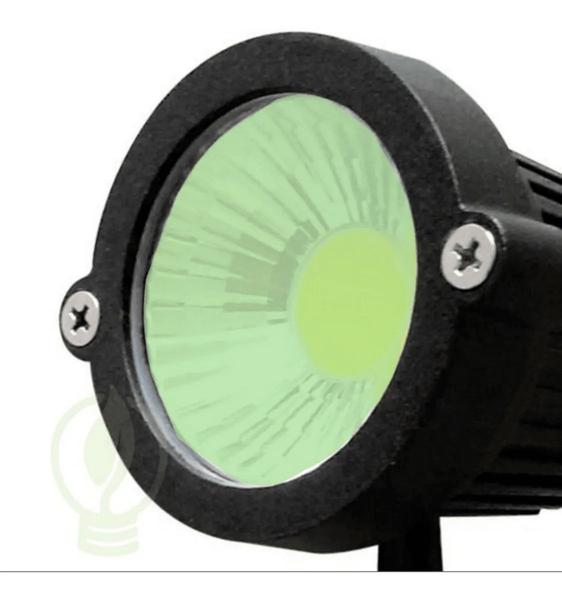 Imagem de kit 5 Espeto de Jardim Luminária Led Cob Jardim Pomar 7w Lâmpada Verde