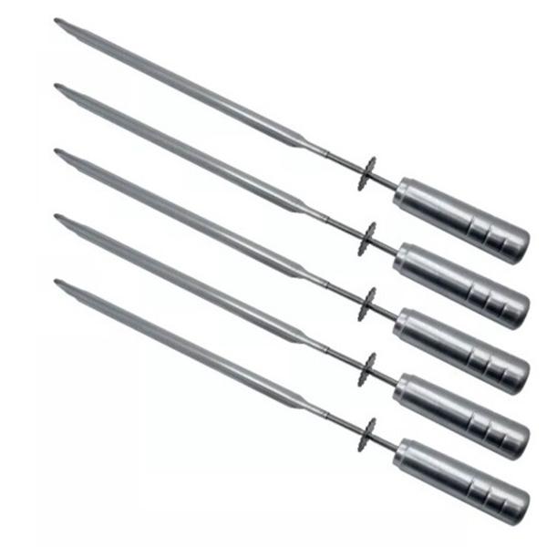 Kit 5 Espeto Grill Giratória Espada Para Churrasco - Lider Grill Imagem de Kit 5 Espeto Grill Giratória Espada Para Churrasco