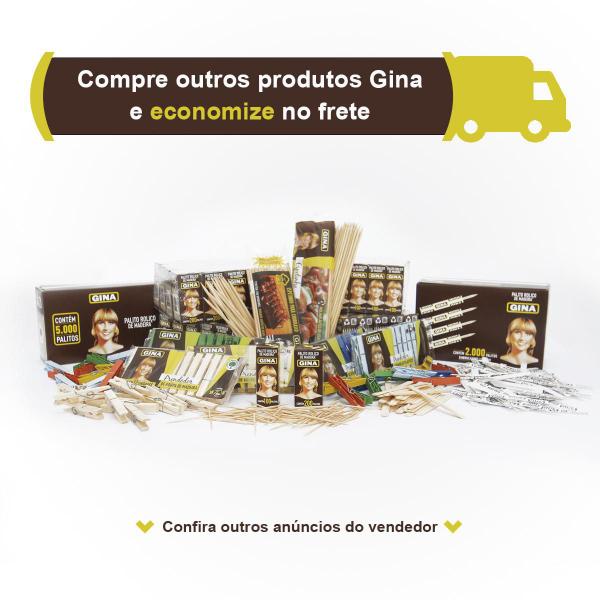 Imagem de Kit 5 Espetos de Madeira Gina 25cm para Churrasco Doce 100un