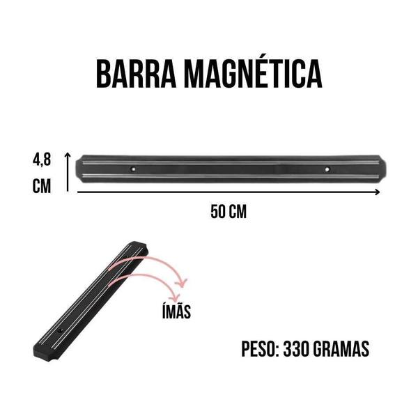 Kit 5 Facas + Barra Magnética - SQ - Corte Carne Imagem de Kit 5 Facas + Barra Magnética - SQ - Corte Carne