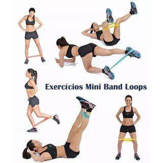 Imagem de Kit 5 Faixa Elástica Super Mini Band Para Treino Exercícios