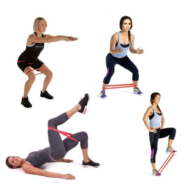 Imagem de Kit 5 Faixas Elasticas Mini Band Exercicio Extensor Academia