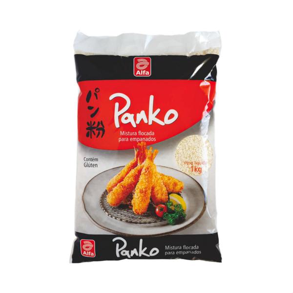 Imagem de Kit 5 farinha panko alfa mistura flocada p/ empanados 1kg