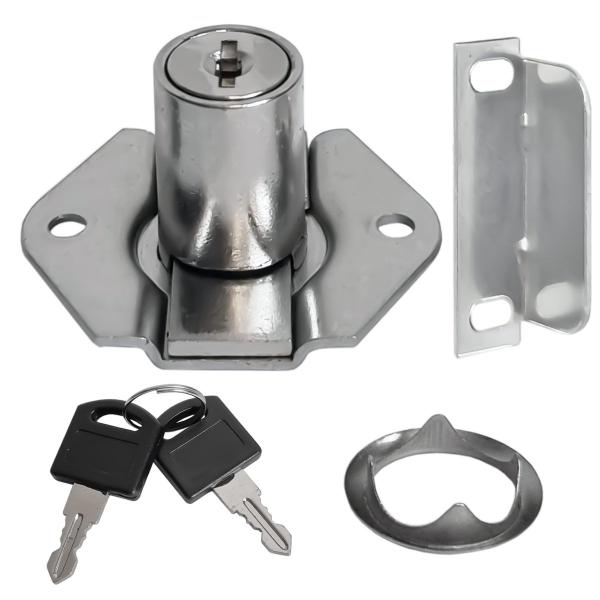 Kit 5 Fechaduras para Móveis Cano Curto 22mm x D17 2 Chaves - XF Imagem de Kit 5 Fechaduras para Móveis Cano Curto 22mm x D17 2 Chaves
