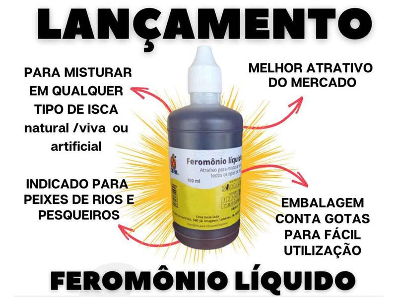 Imagem de Kit 5 Feromônios Líquido (Atrativo para Peixes) Ceva Iscas - (5x 100ml)