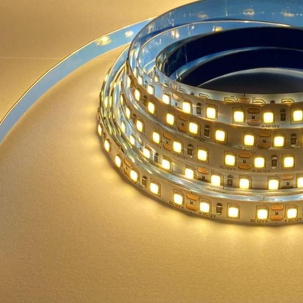 Imagem de Kit 5 Fita Led Quente 3000K 2835 12V 5M 120Led/M Ip20 Perfil