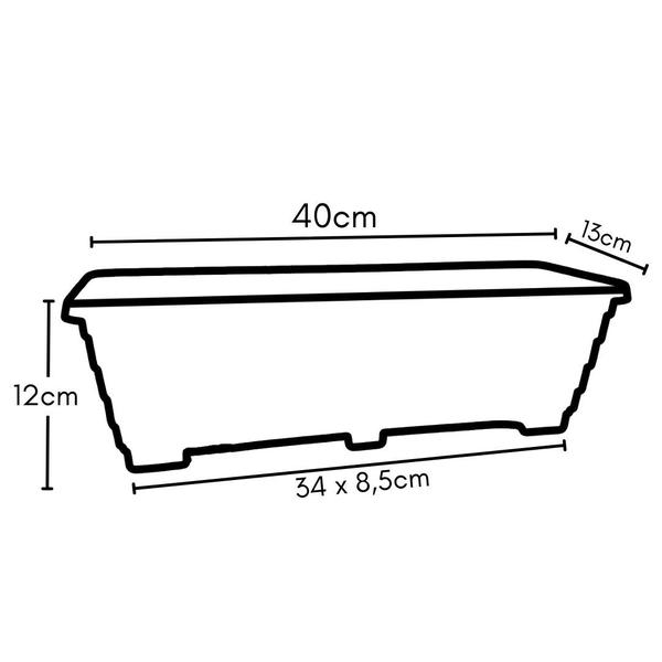 Imagem de Kit 5 Floreiras De Chão 40cm Jardineiras Para Plantas E Hortas