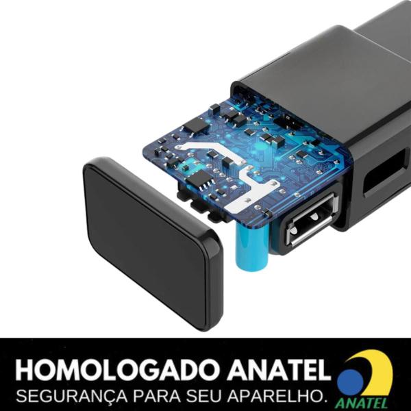 Imagem de Kit 5 Fonte Carregador Adaptador 3.1 1usb Atacado Bivolt