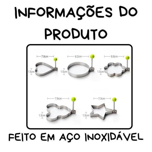 Imagem de Kit 5 Forma Biscoito Sanduiche Ovo Infantil Divertido