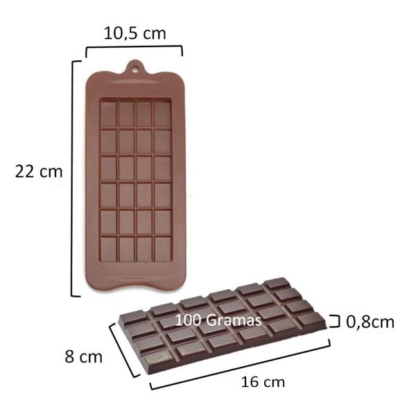 Imagem de Kit 5 Formas Silicone Para Barra De Chocolate De 100 Gramas