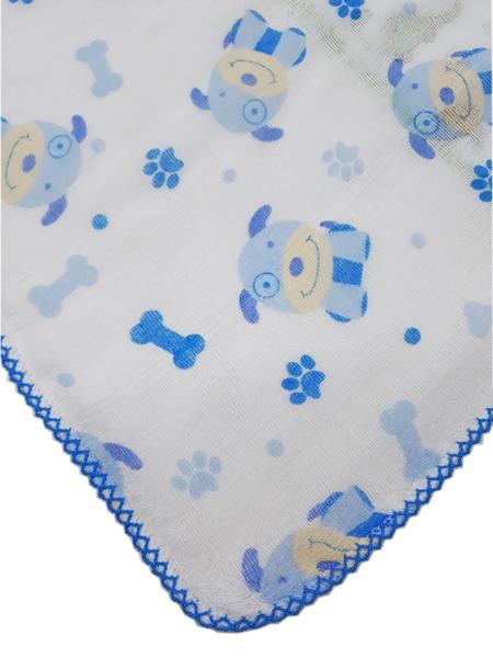 Imagem de kit 5 Fraldinha De Boca Para Bebe Estampada 33x33cm Com Crochê