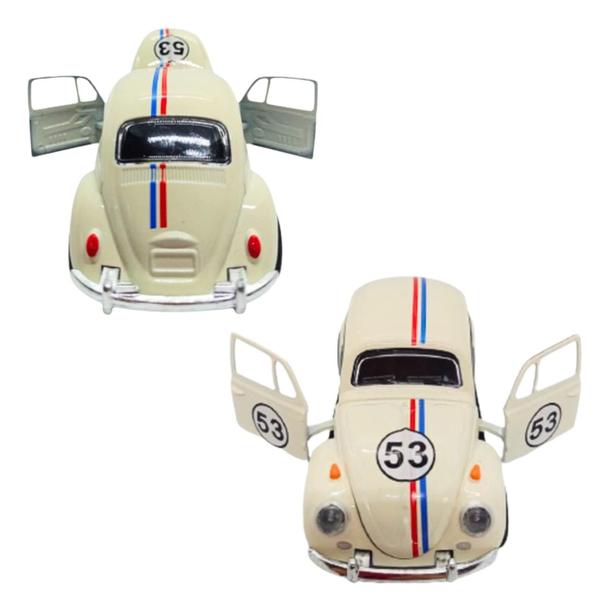 Imagem de Kit 5 Fusquinha Herbie 53 Carrinho De Metal Carros Miniatura fusca Classico