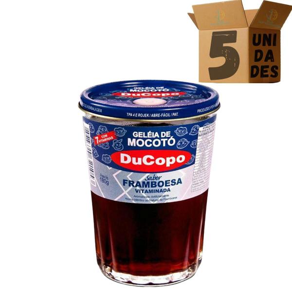 Kit 5 Geleia De Mocotó Framboesa Ducopo 180g Imagem de Kit 5 Geleia De Mocotó Framboesa Ducopo 180g