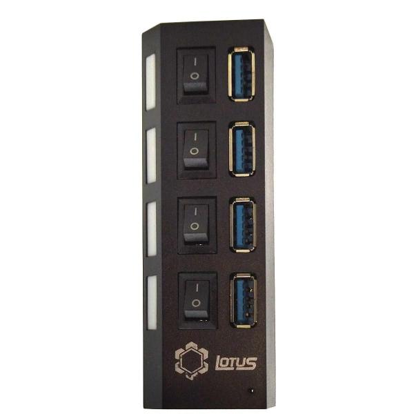 Imagem de Kit 5 Hub Cabo Usb 3.0 Extensão 4 Portas Lotus Lt-1538