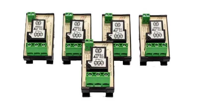 Imagem de Kit 5 interface borne rele potencia 12vdc/ac 40a