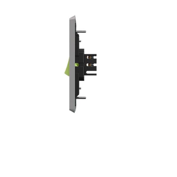 Kit 5 Interruptor 1 Tecla Simples 10A Cinza - Radial Imagem de Kit 5 Interruptor 1 Tecla Simples 10A Cinza