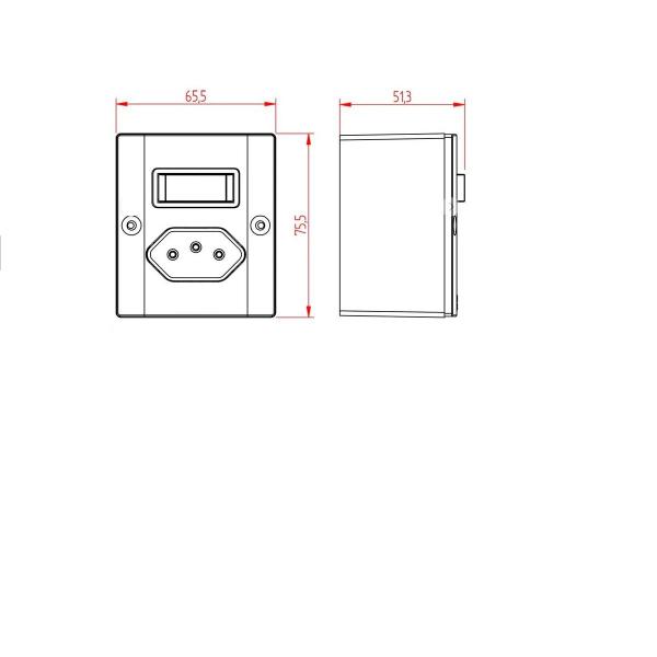 Kit 5 Interruptor 1 Tecla Simples + Tomada Sistema X Sobrepor 2P+T 10A - Radial Imagem de Kit 5 Interruptor 1 Tecla Simples + Tomada Sistema X Sobrepor 2P+T 10A